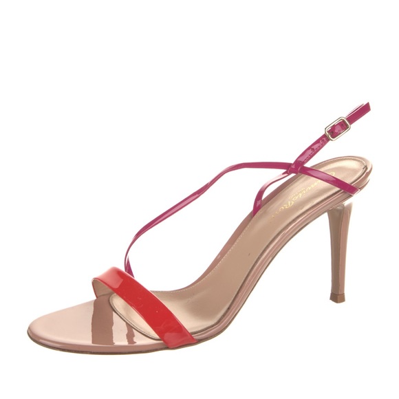 Gianvito Rossi Manhattan 85 Vernice California Leather Slingback